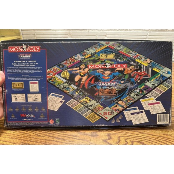 The Justice League of America MONOPOLY COLLECTOR'S EDITION Board Game - COMPLETE - Picture 13 of 13